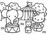 Kitty Hello Friends Coloring Pages Circus Elephant Playing Print Printable Family Color Getcolorings Sheet Coloringhome Comments Popular sketch template