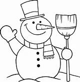 Snowman Coloring Drawing Pages Printable Kids Snow Simple Line Winter Color Drawings Man Book Counting Getdrawings Christmas Making Getcolorings Colouring sketch template