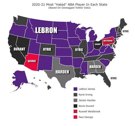 twitter map shows lebron is most hated nba player kyrie 2nd