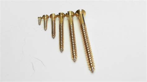 Solid Brass Wood Screws Countersunk Slotted Head Choice Of Sizes And