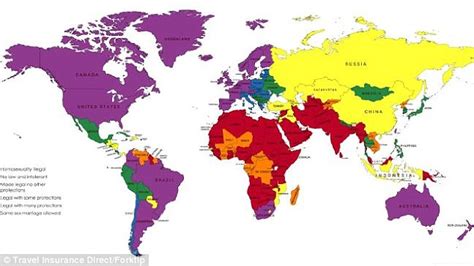 Destinations Gay Travellers Must Avoid Alarming World Map Reveals The
