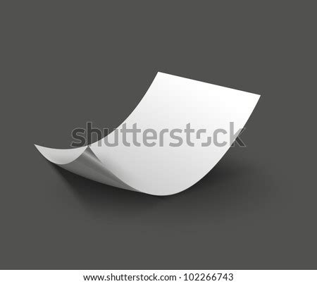 blank sheet  paper paper page  curl stock vector