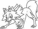 Pokemon Lycanroc Coloring Pages Form Sun Moon Midday Printable Litten Pokémon Color Sheets Colouring Drawing Kids Print Imprimer Getdrawings Coloriage sketch template