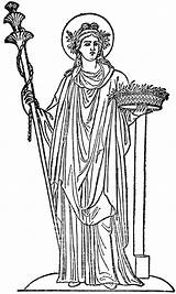 Demeter Goddess Greek Ceres Clipart Gods God Harvest Mythology Goddesses Agriculture Hestia Illustration Roman Symbol Ancient Etc Edu European Olympians sketch template