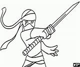 Ninja Sword Coloring Drawing Pages Getdrawings sketch template