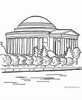 Jefferson Memorial Coloring Pages Places Historic Clipart Patriotic Kids Printable Historical Colouring Washington Lincoln Monument Help Printing Raisingourkids Clipground Print sketch template