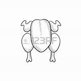 Chicken Drawing Breast Raw Roast Getdrawings Icon Sketch sketch template