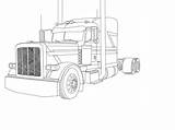Peterbilt Coloring Pages Drawing Truck Trucks Semi Big Rig Sketch Drawings Tractor Printable Kenworth Colouring Sheets Kids Template Tattoo Paintingvalley sketch template