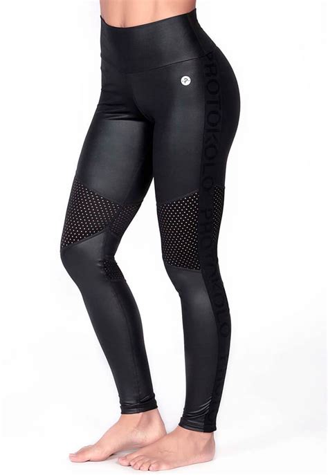 protokolo black shiny legging 2986 be fit apparel