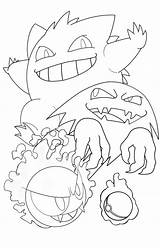 Pokemon Gastly Coloring Pages Para Evolution Gengar Haunter Line Colorir Ghost Desenhos Color Tattoo Printable Pokémon Desenho Choose Board sketch template