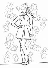 Ariana Grande Coloring Pages Printable Colouring Hepburn Audrey Color Drawing Kids Print Famous Jones Paper Pop Stars sketch template