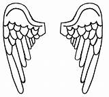 Wings Angel Template Coloring Pages Weeping Cross Drawing Clipart Simple Cut Cliparts Easy Drawings Printable Angels Color Walls Quotes Metal sketch template