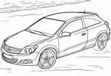 Opel Astra Coloring Drawing Pages Zafira Chrysler Sketch Navigator Audi Dodge Supercoloring Template Categories Rover Range sketch template