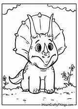 Coloring Dinosaur Pages Triceratops Dinosaurs Fearsome 2021 sketch template