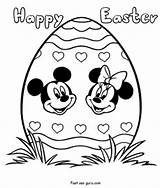 Easter Coloring Pages Mouse Egg Mickey Minnie Disney Print sketch template