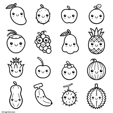 dessins de fruits bestof images coloriage fruits cute mignon jecolorie