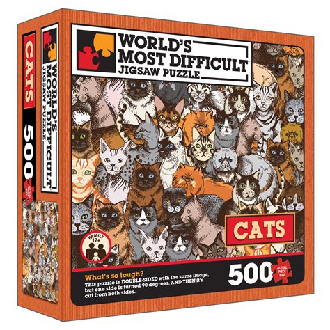 worlds  difficult jigsaw puzzle cats double sided puzzle