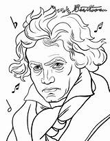 Beethoven Coloring Pages Pdf Sheet Music Choose Board Coloringcafe sketch template