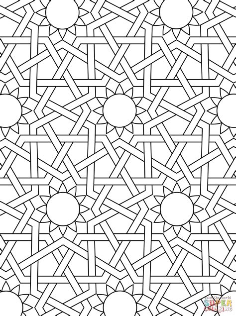 islamic ornament mosaic super coloring islamic design pattern sacred