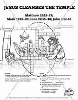Jesus Temple Cleanses Matthew Puzzles Crossword School Sunday Kids Bible Coloring Pages sketch template