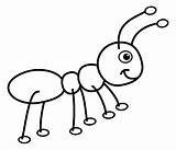 Ant Coloring Vector sketch template