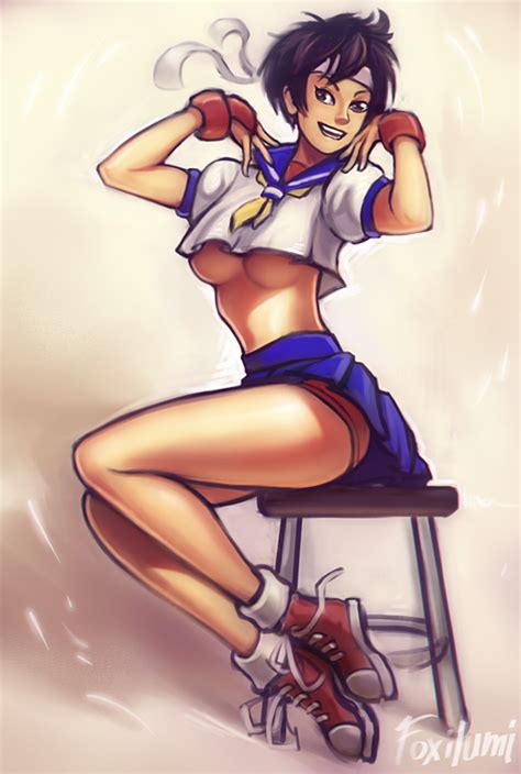 Sakura Pinup By Foxilumi Sakura Street Fighter Street