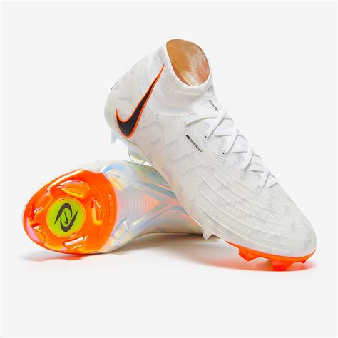 nike phantom luna elite fg whiteblacktotal orange unisex boots prodirect soccer
