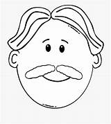 Beard Clipart Coloring Clipground Moustache sketch template
