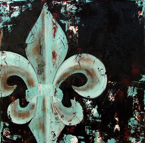 fleur de lis original painting  canvas painting canvas painting