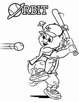 Coloring Pages Mlb Orbit Mascot Baseball Astros Houston Color Team Drawing Logo Cubs Chicago Printable Kids Getcolorings Getdrawings Luna Print sketch template