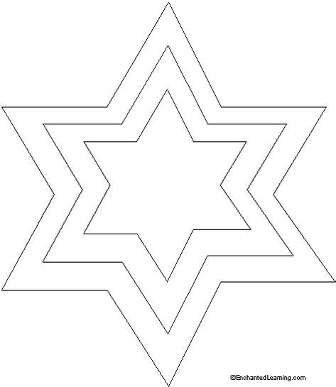 star  david template printout enchantedlearningcom hanukkah