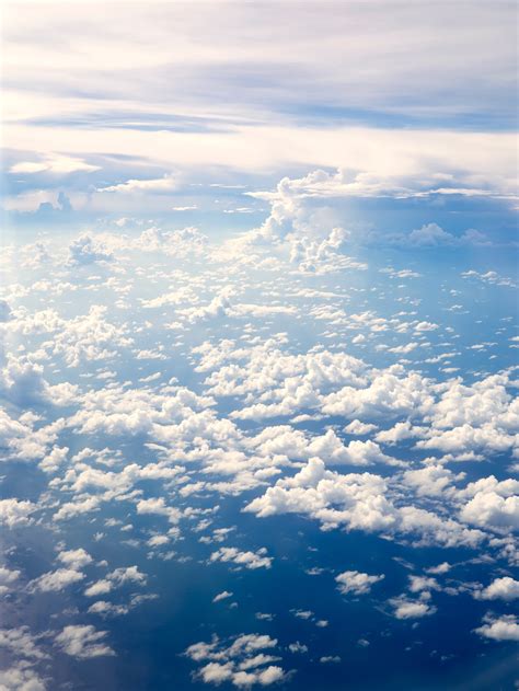 무료 이미지 수평선 비행 구름 하늘 햇빛 낮 반사 적운 평원 항공 사진 기상 현상 지구의 분위기