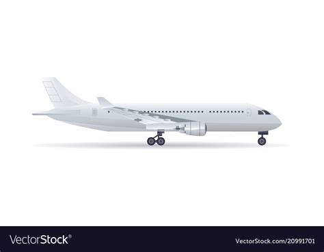 side view jet airplane isolated icon royalty  vector