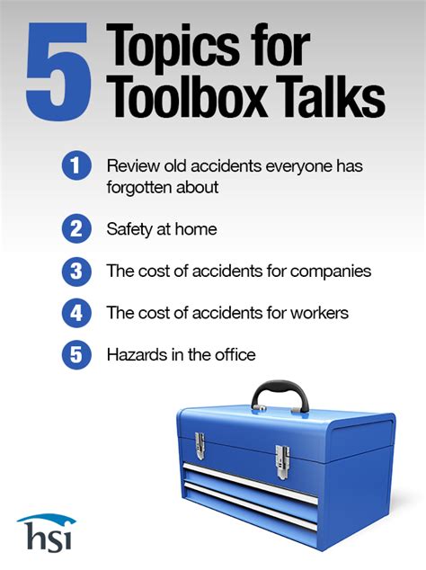 give effective toolbox talks part   topics hsi