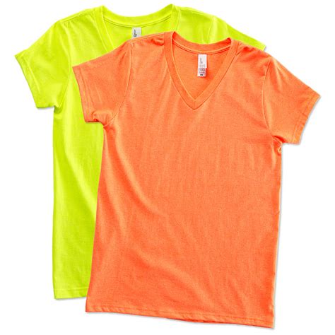 custom district juniors neon  neck  shirt design juniors short sleeve tank tops