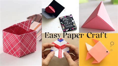 easy paper crafts youtube