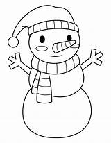 Snowman sketch template