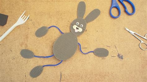 cute grey bunny   paper grey bunny arts  crafts  kids