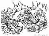 Coloring Under Sea Pages Popular sketch template