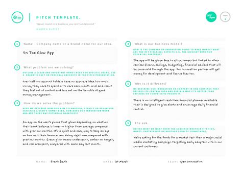 business idea pitch template