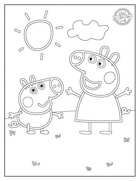 printable peppa pig coloring pages kids activities blog