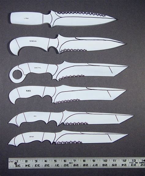 knife patterns printable customize  print