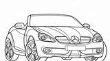 Mercedes Coloring Benz Car Drawing Super Pages Class Getdrawings Getcolorings sketch template