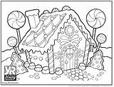Gingerbread Coloring House Pages Christmas Printable Drawing Houses Kids Candy Young Colouring Color Sheet Sheets Man Print Gingerbreadhouse Rembrandts Shop sketch template