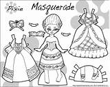 Paper Doll Printable Coloring Dolls Pages Masquerade Print Pixies Dress Kids Template Sheets Fashion Paperthinpersonas Colouring Color Clothes Click Pixie sketch template