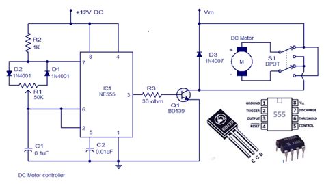 electrical  electronics engineering dc motor control circuit diagram