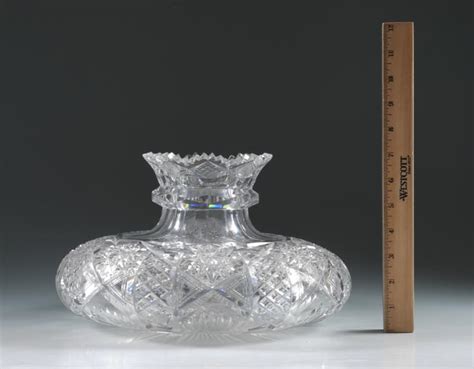 Sold Price American Brilliant Period Cut Glass Squat Vase Invalid