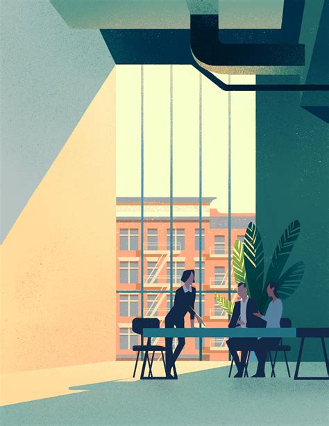 office  business illustration behance