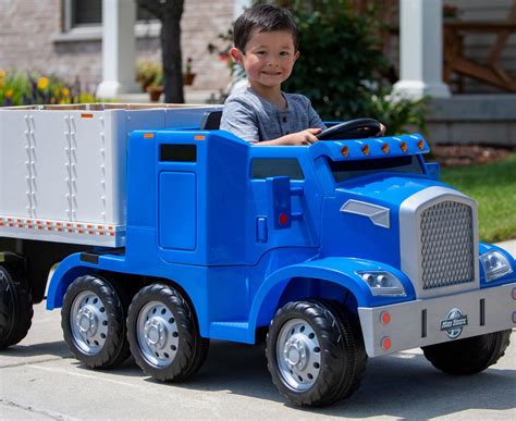 electric semi truck ride  toy lets  kid drive   big rig