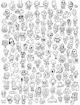 Coloring Pages Undertale Characters Resolution sketch template